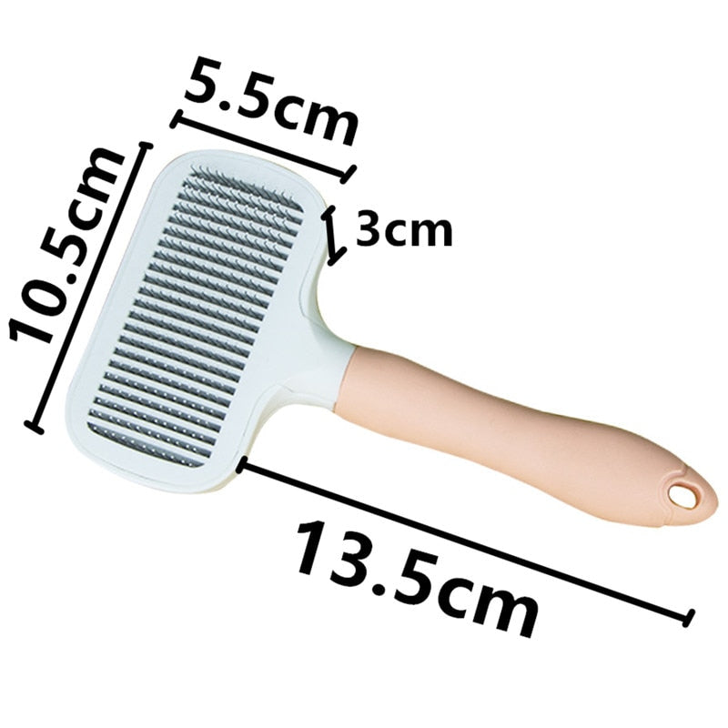 Cat Comb One-click Cat Brush Automatic Pet Hair Remover Pet Grooming Open Knot Comb for Cats Grooming Handle Brush Pet Supplies