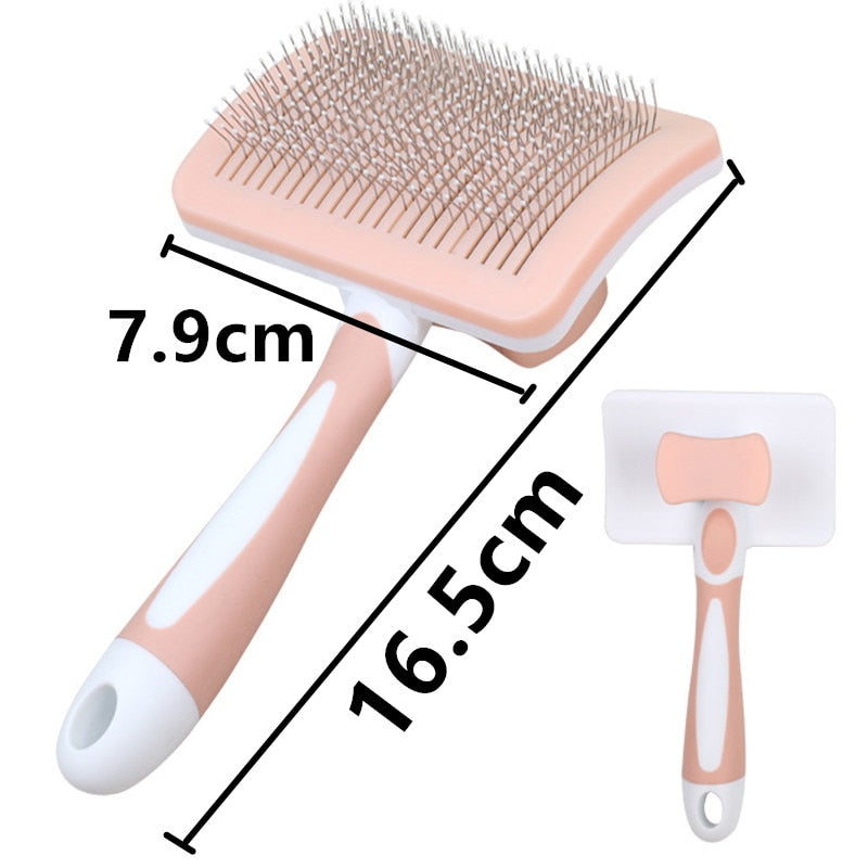 Cat Comb One-click Cat Brush Automatic Pet Hair Remover Pet Grooming Open Knot Comb for Cats Grooming Handle Brush Pet Supplies