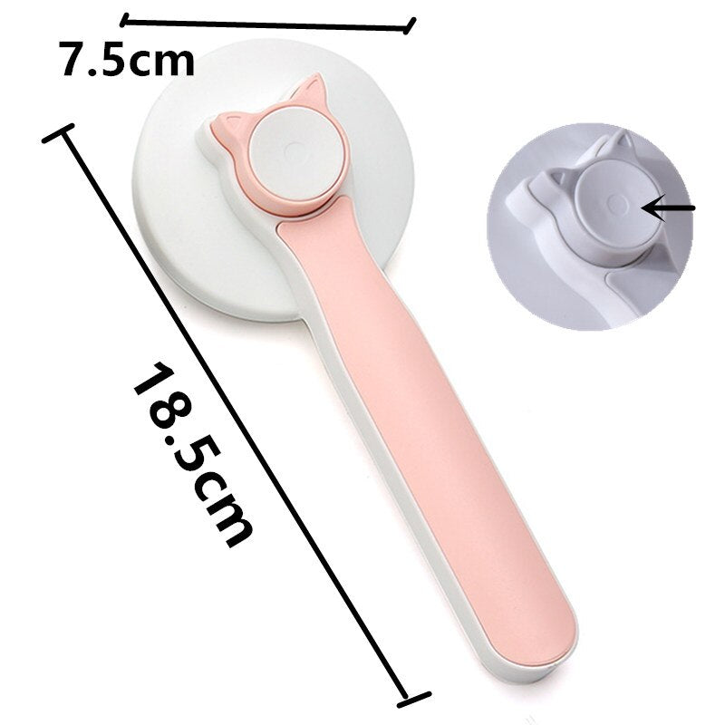Cat Comb One-click Cat Brush Automatic Pet Hair Remover Pet Grooming Open Knot Comb for Cats Grooming Handle Brush Pet Supplies