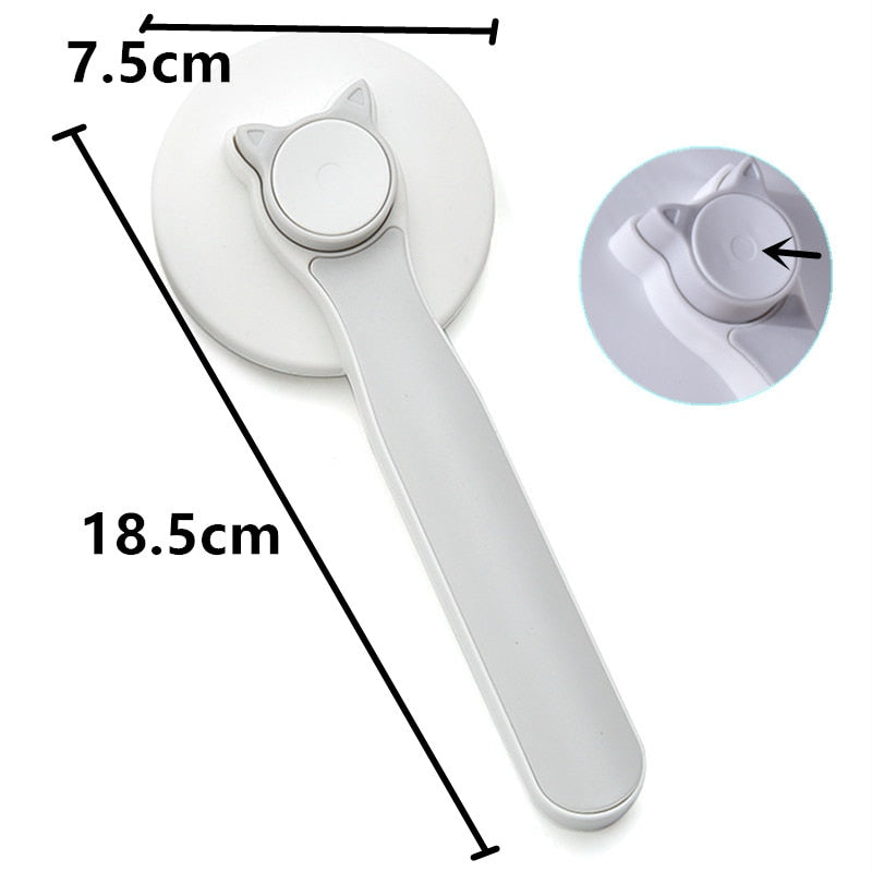 Cat Comb One-click Cat Brush Automatic Pet Hair Remover Pet Grooming Open Knot Comb for Cats Grooming Handle Brush Pet Supplies