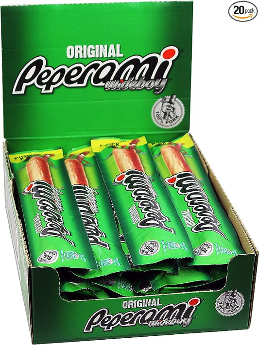 Peperami Wideboy Original Pork Salami Sausage Box of 20 x 40 Grams